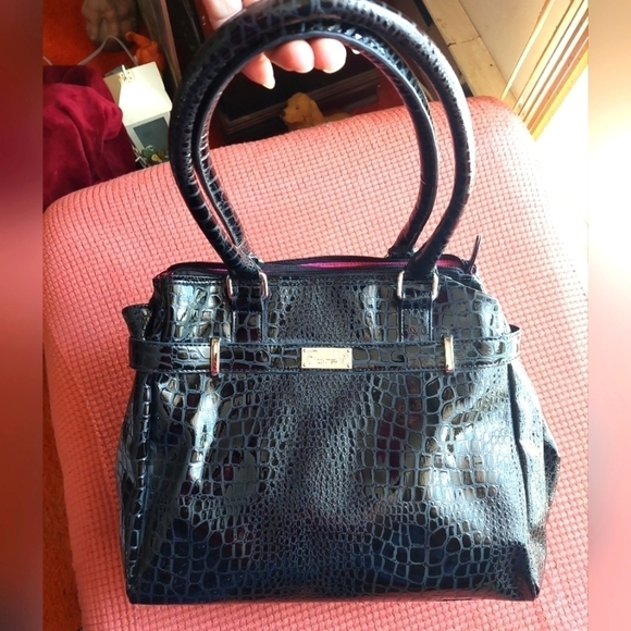 Fiorelli Black Mock-Croc Shoulder Bag - Picture 1 of 15